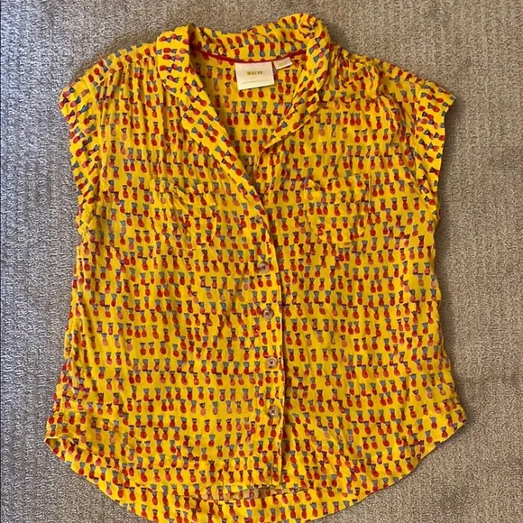 Maeve by Anthropologie Pineapple Top - Picture 2 of 5